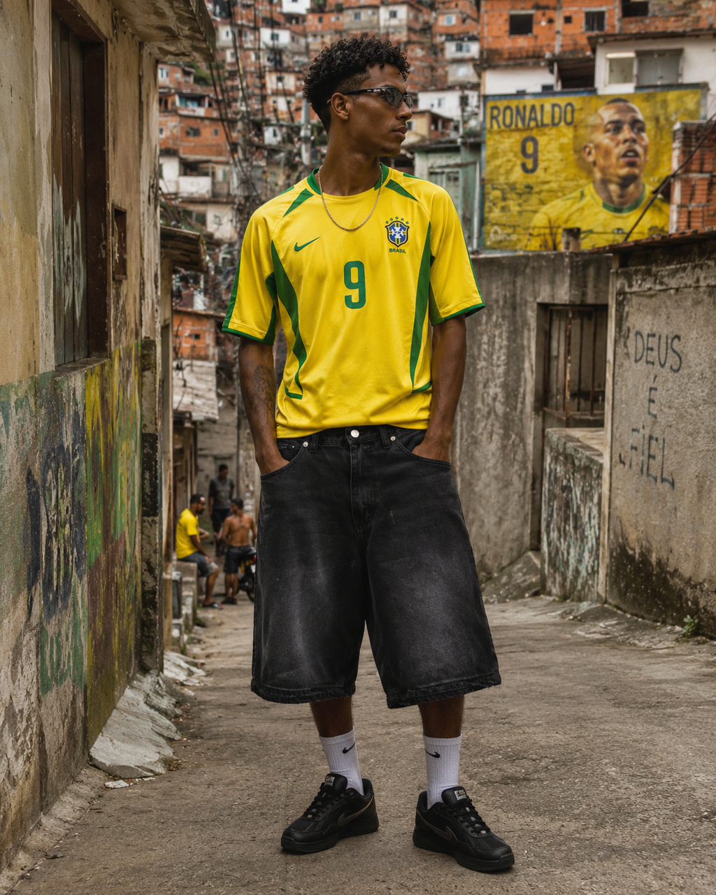 Jort Denim Noir Oversize Streetwear