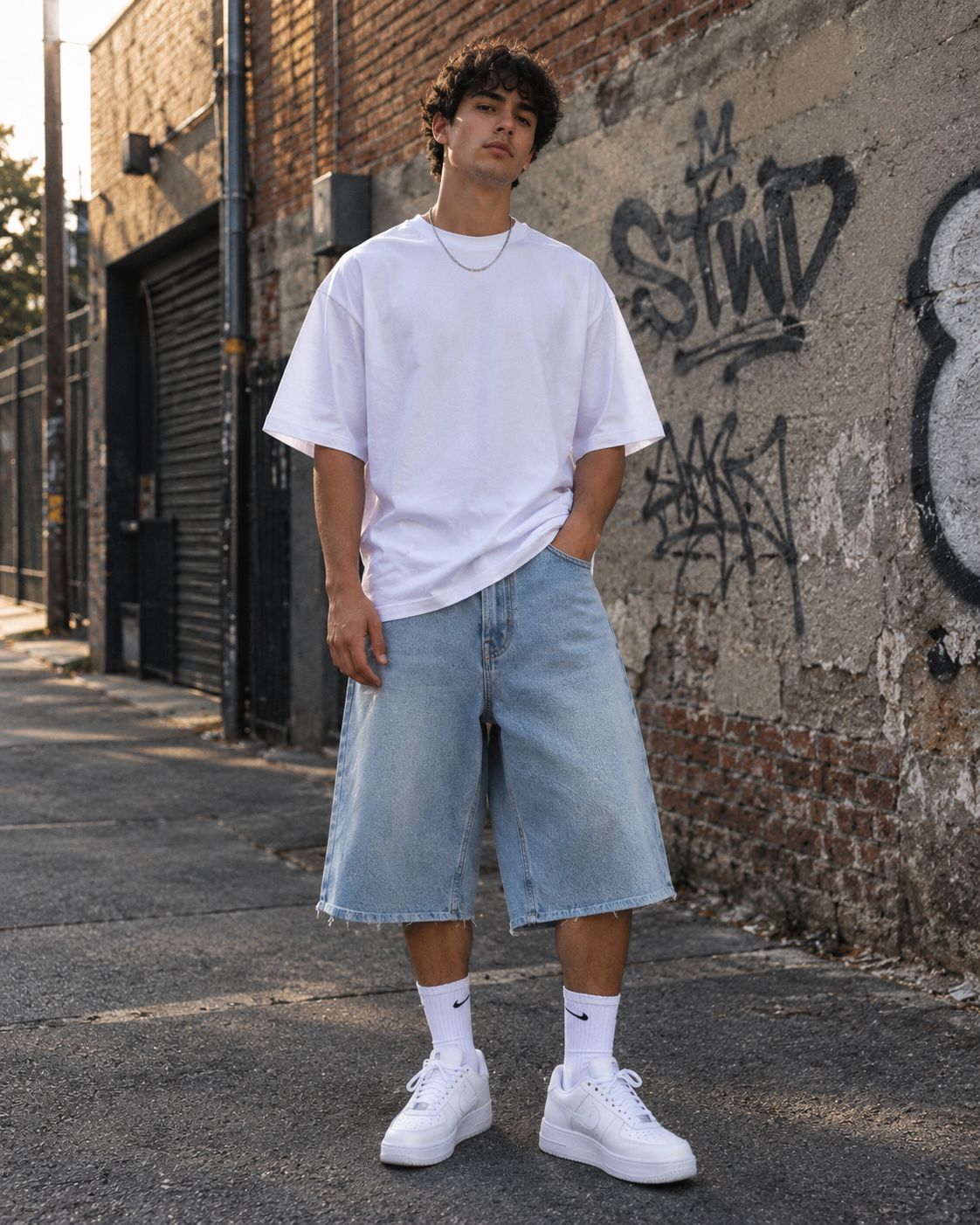Jort Denim Sky Blue Oversize Streetwear